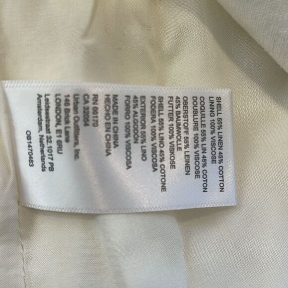 Free People Linen Cream/White Blazer - Picture 8 of 9